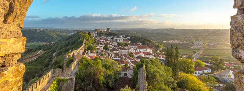 Fæstningsbyen Óbidos, Portugal